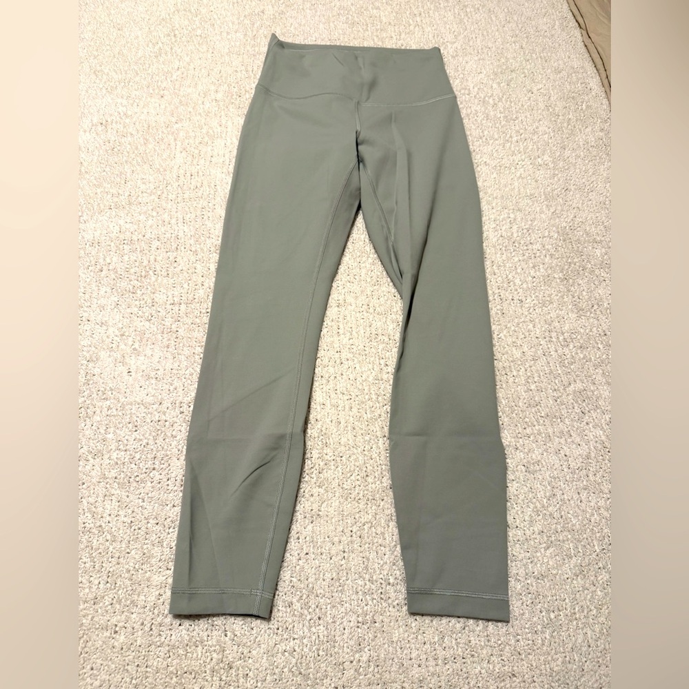 Lululemon 🍋 Athletica 🍋 Wunder Train High Rise Jade Grey Leggings